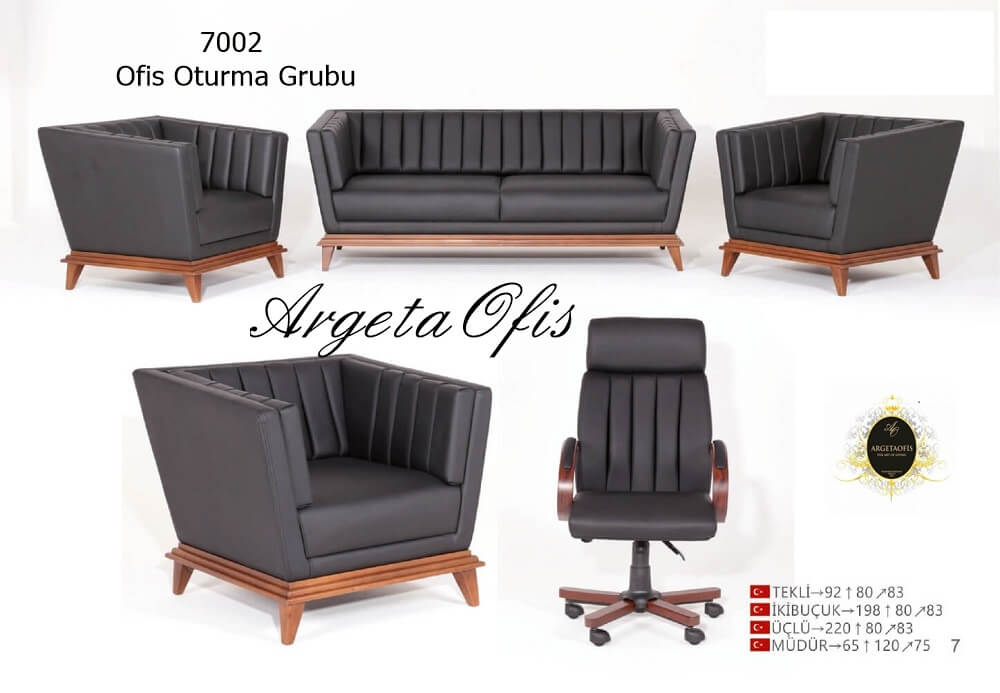 7002 Büro Oturma Grupları Deri kaplama estetik 7002 Büro Oturma Grupları