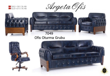 Deri kaplama estetik 7049 Büro Oturma Grupları