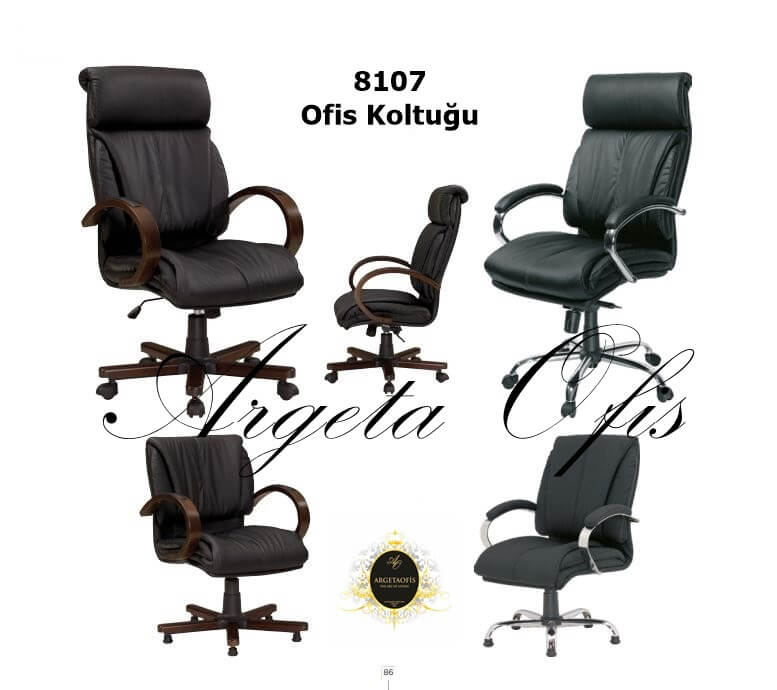 Ergonomik ve şık 8107 Müdür ve Toplantı Koltuğu Renkli deri kaplama ile göz alıcı bir görünüm sunan şık Ergonomik ve şık 8107 Müdür ve Toplantı Koltuğu