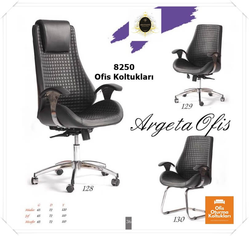 Rahat ve sağlam yapısıyla ergonomik 8250 Müdür ve Toplantı Koltuğu Kumaş kaplamalı
